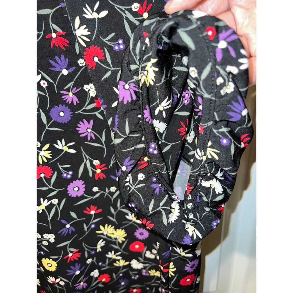 New Banana Republic floral short sleeve top size M - Picture 3 of 4